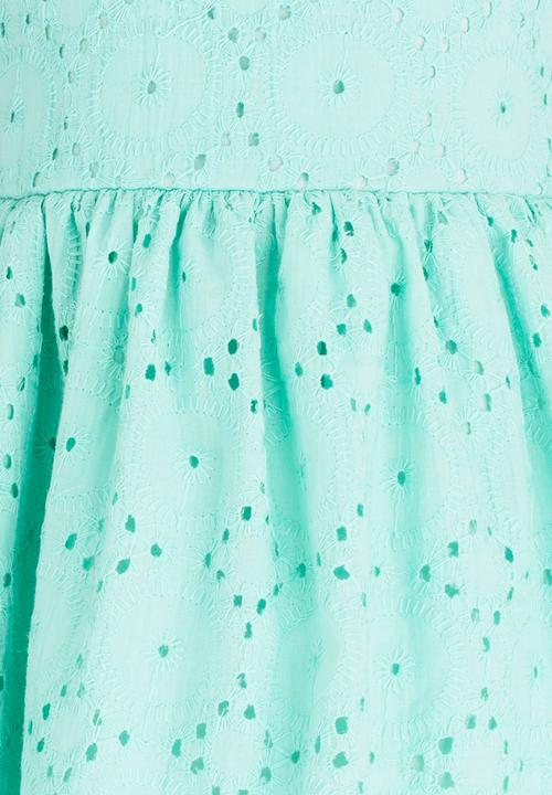 See-Saw - Anglaise Dress with Back Tie Green