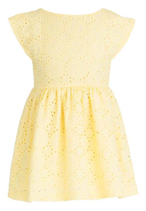 See-Saw - Anglaise Dress with Back Tie Yellow