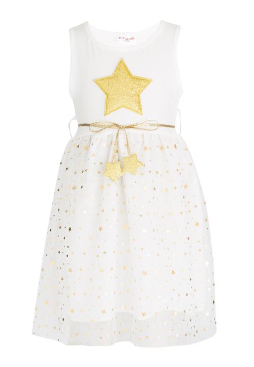 Pop Candy - Star Mesh Dress White