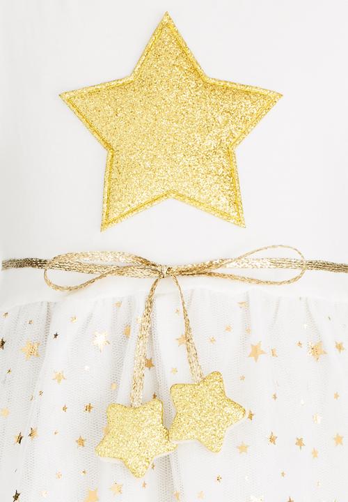 Pop Candy - Star Mesh Dress White