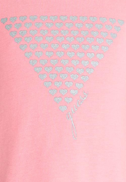 GUESS - Girls Tri Hearts Tee Mid Pink