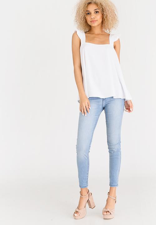 c(inch) - Frill Detail Cami White