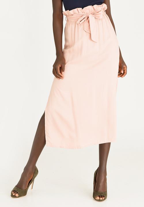 STYLE REPUBLIC - Paperbag Midi Skirt Pale Pink