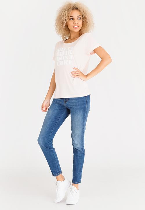 GUESS - Short Sleeve Logo Tee Pale Pink