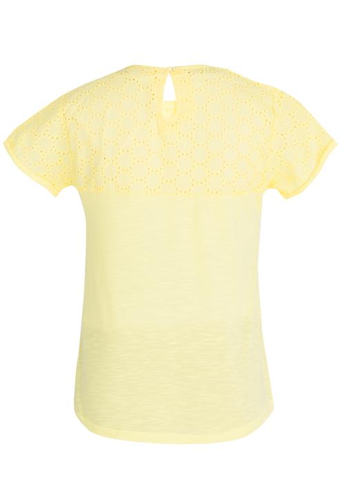 Pop Candy - Woven Flower Embellished Top Yellow