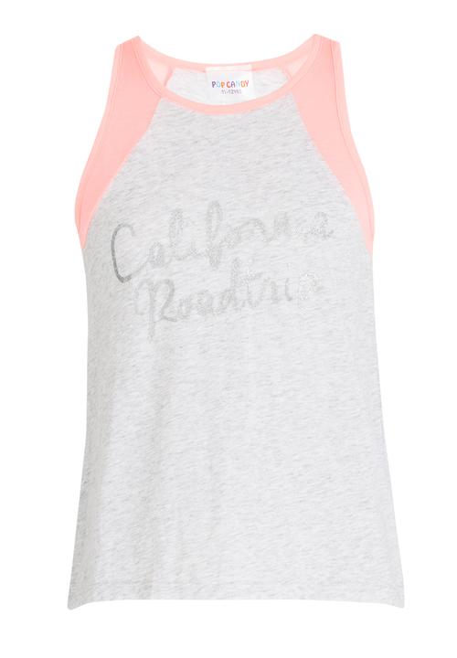 Pop Candy - Printed Vest Grey Melange