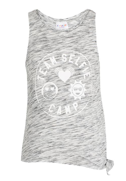 Pop Candy - Tie Front Vest Multi-colour
