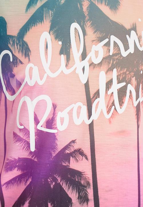 Pop Candy - Printed Sleeveless Tee Mid Pink