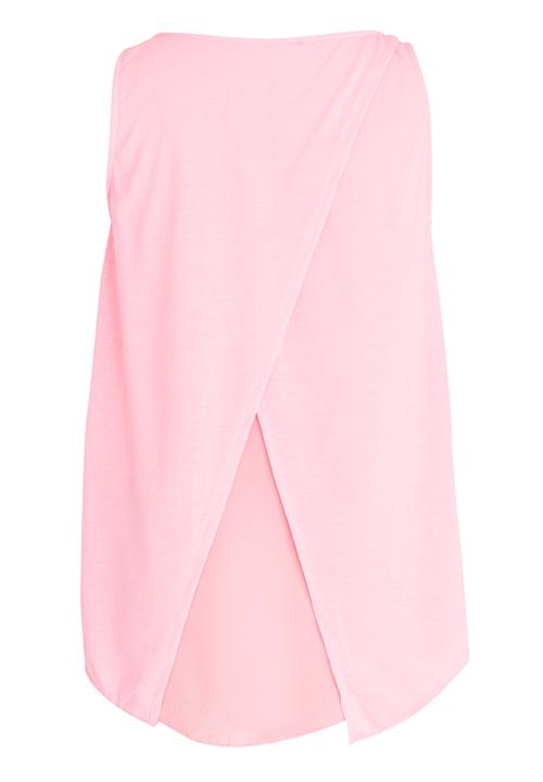 Pop Candy - Printed Sleeveless Tee Mid Pink