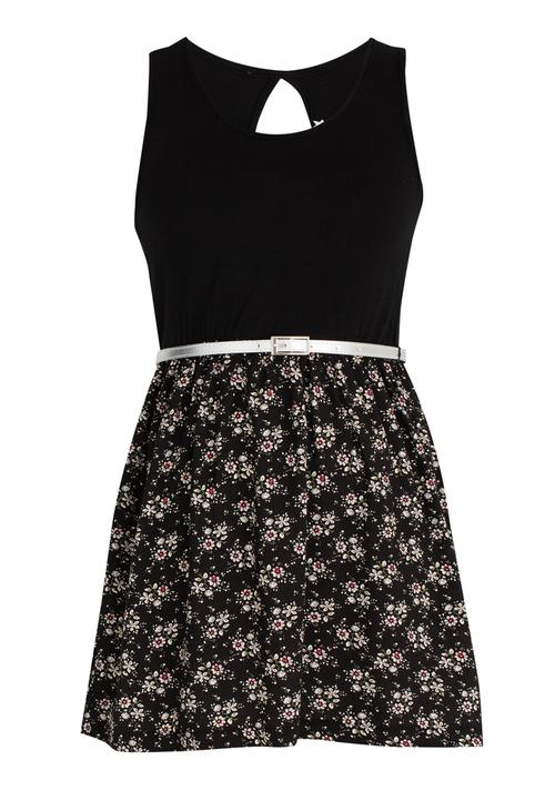 Rebel Republic - Combo Dress Black