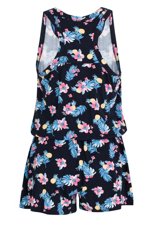 Pop Candy - Girls Printed Playsuit Navy