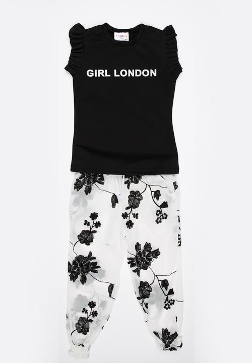 Pop Candy - Top and Pants Set Black