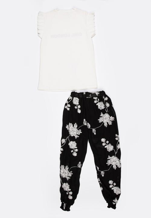 Pop Candy - Top and Pants Set White