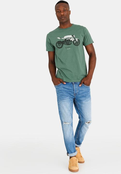 Deus Ex Machina - Agott Crew Neck Tee Mid Green