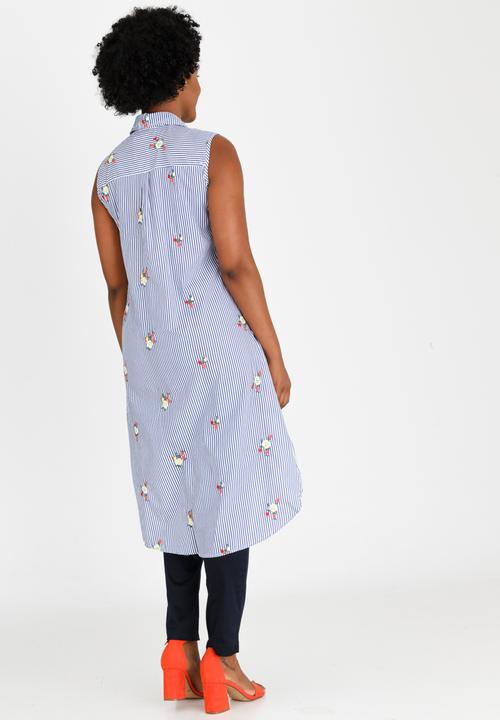 edit Maternity - Sleeveless Longer Length Blouse Multi-colour