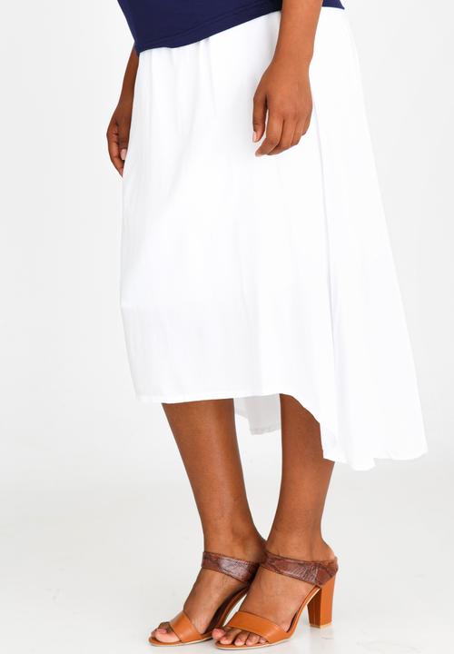 edit Maternity - Hi-low skirt - white