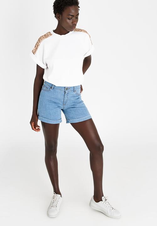 STYLE REPUBLIC - Denim Shorts Pale Blue