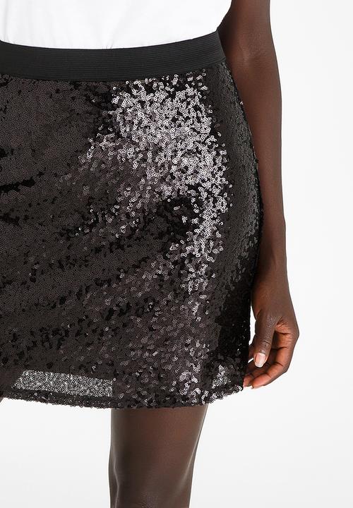 STYLE REPUBLIC - Sequin Mini Skirt Black