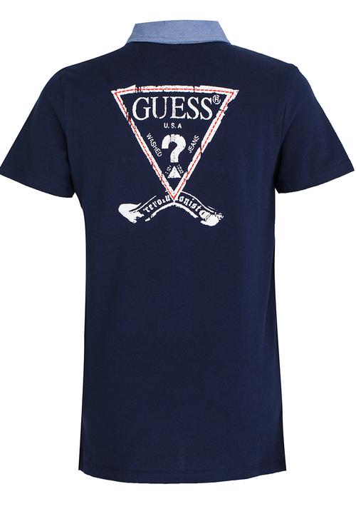 GUESS - Contrast Polo Blue