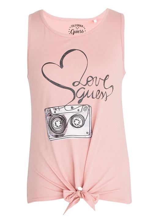 GUESS - Camera Tie Tank Mid Pink