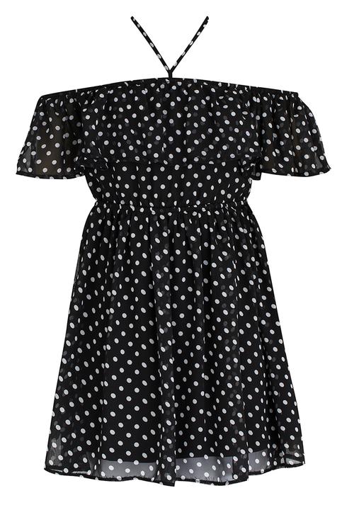 Rebel Republic - Chiffon Party Dress Black and White
