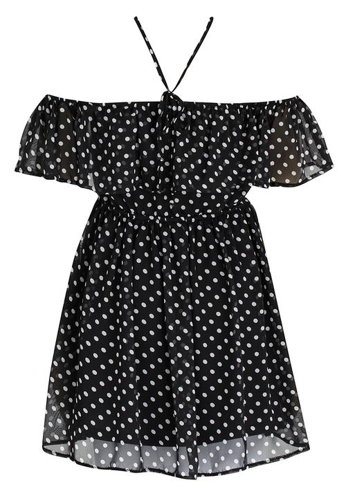 Rebel Republic - Chiffon Party Dress Black and White