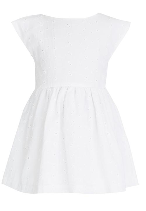 See-Saw - Anglaise Dress with Back Tie White