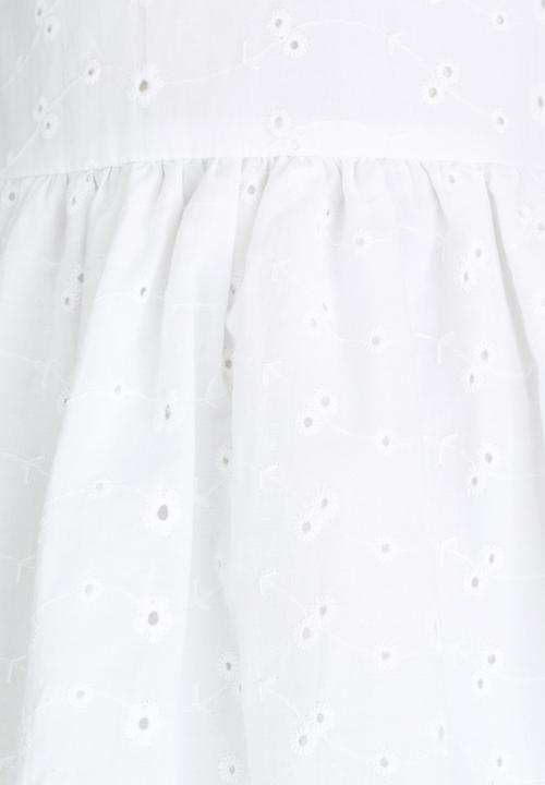See-Saw - Anglaise Dress with Back Tie White