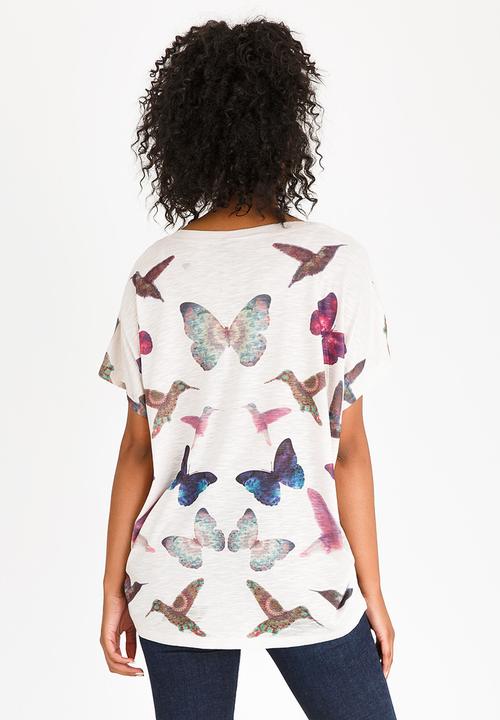 Revenge - Butterfly Batwing Tee Cream