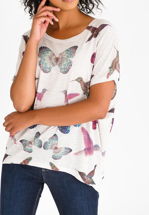 Revenge - Butterfly Batwing Tee Cream