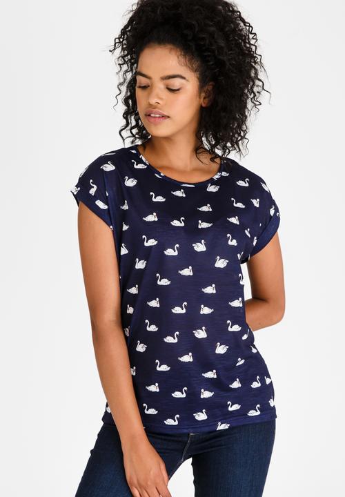 cath.nic - Swan Printed Top Navy