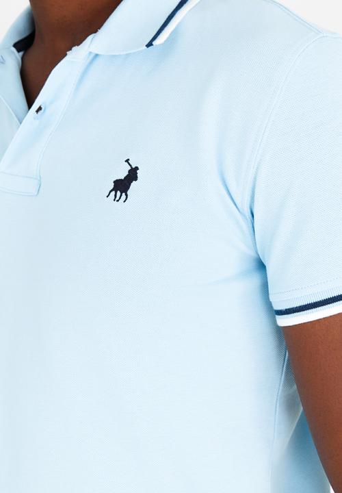 POLO - Tipped Big Pony Golfer Blue