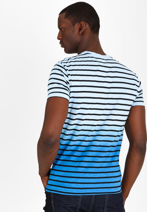 POLO - Ombre Stripe T Shirt Blue