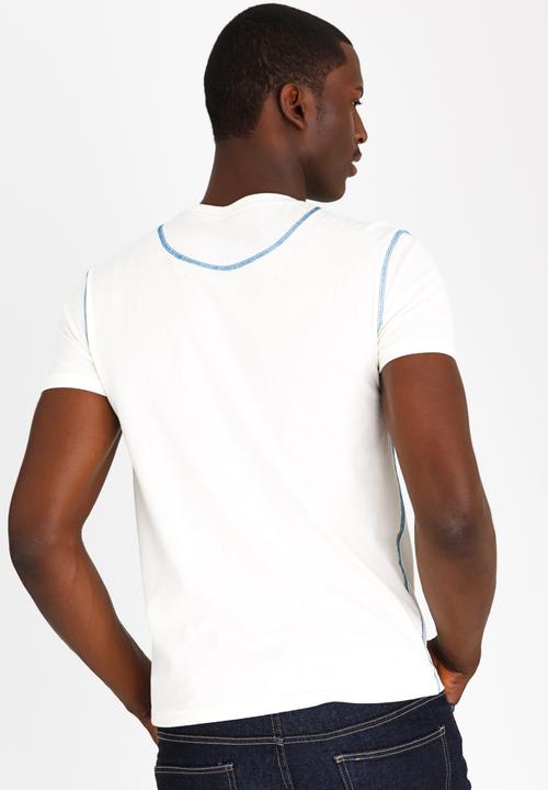 POLO - Distressed Print T Shirt Milk