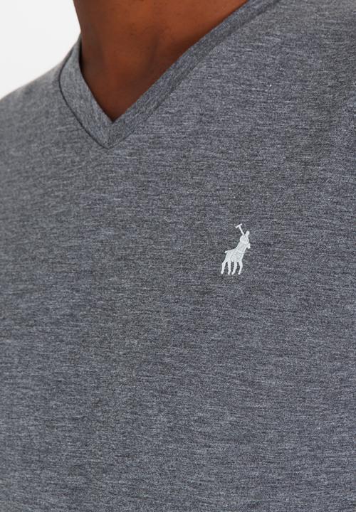 POLO - Basic V-neck tee - charoal