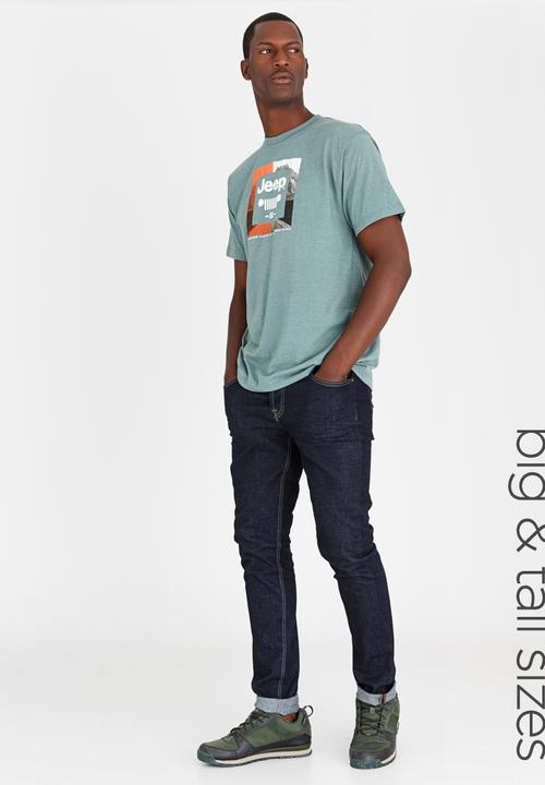 JEEP - Printed T Shirt Khaki Green