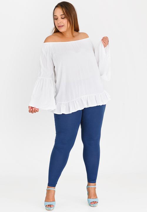 edit Plus - Off the Shoulder Blouse White