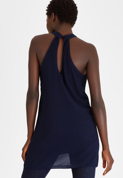 edit - Halter Neck Tunic Blue