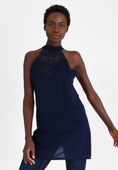 edit - Halter Neck Tunic Blue