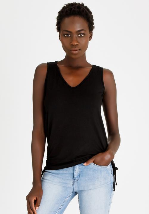edit - Vest with Draw Chord Black