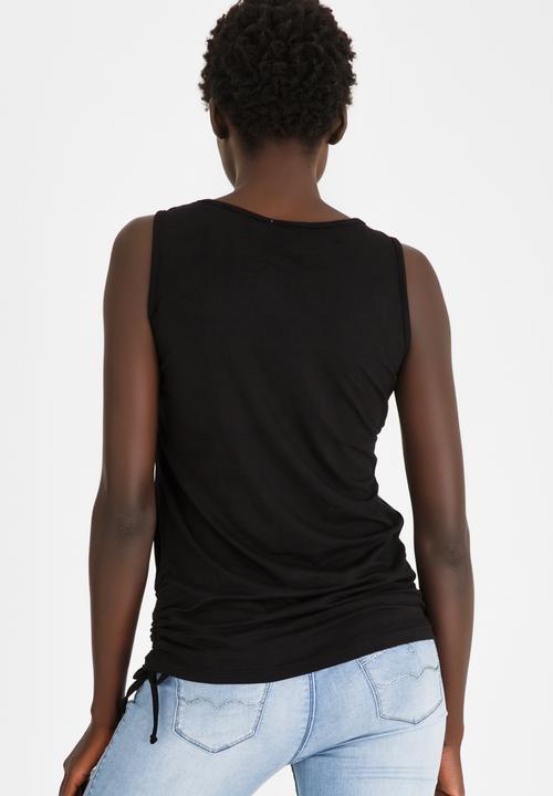 edit - Vest with Draw Chord Black