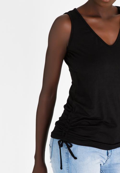 edit - Vest with Draw Chord Black