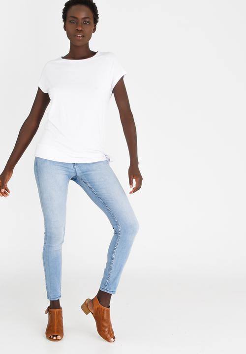 edit - Side-tie Detail Knit Top White