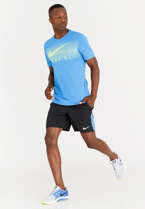Nike - Nk Dry Tee Dbl Stmt Hrtge Blue