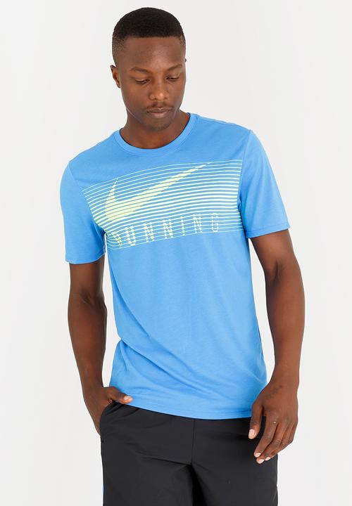 Nike - Nk Dry Tee Dbl Stmt Hrtge Blue