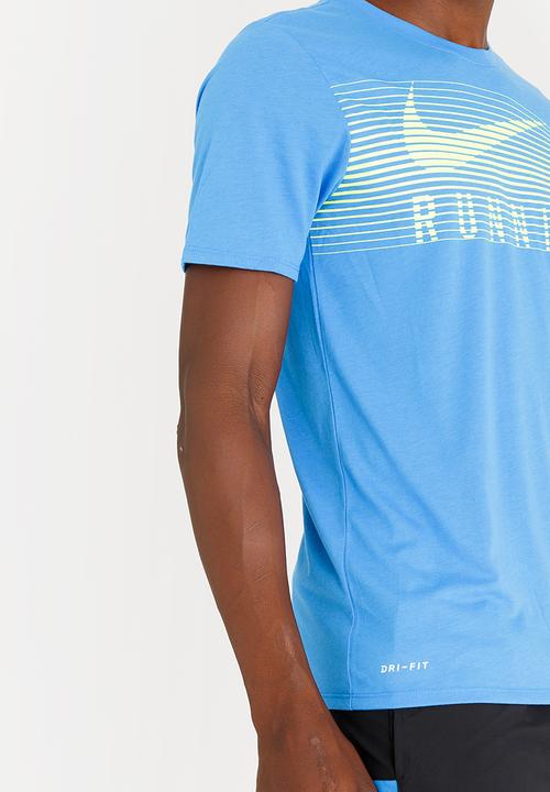 Nike - Nk Dry Tee Dbl Stmt Hrtge Blue