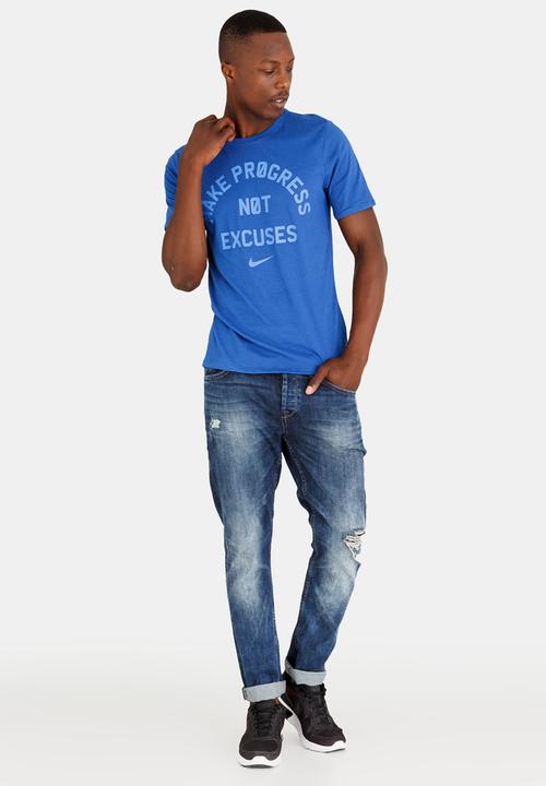 Nike - Nk Dry Tee Dfc No Excuses Blue