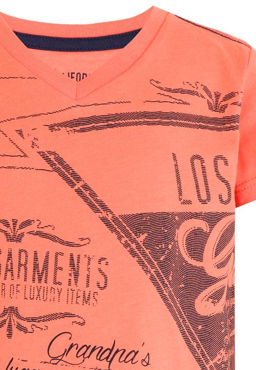 GUESS - Side Triangle Tee Orange