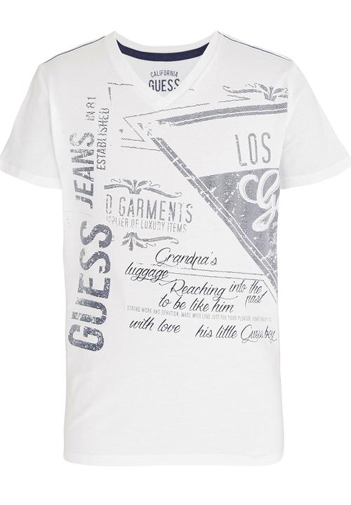 GUESS - Side Triangle Tee White
