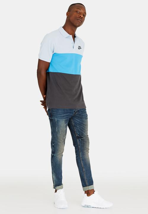 Nike - NSW Polo Pq Matchup Clrblk Mid Blue